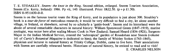 T.E. Stoakley, Sneem: the knot in the Ring